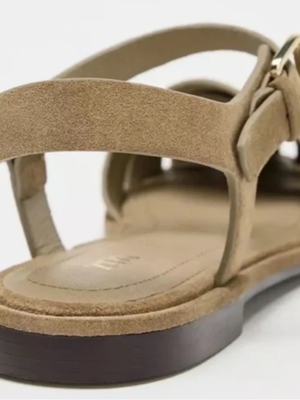Zara Tan Suede Fisherman Sandals - Picture 4 of 6